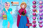 Vestir a Anna y Elsa