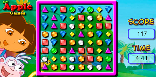 Juego Dora Bejeweled