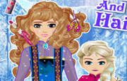 Juego Elsa y Mamá en la Peluqueria