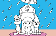 Juego Colorear Pocoyo en la Lluvia